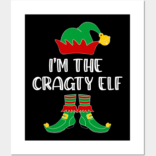 I'm The Cragty Elf Matching Family Group Christmas Posters and Art